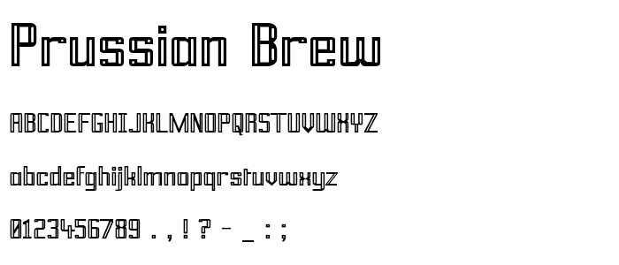 Prussian Brew font